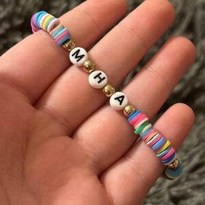 Cute rainbow my hero academia bracelet